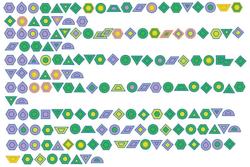 Postcard designed by Kaitlyn Cooper visualizing the activities, moods, and energy levels of a mother and one year old over a week